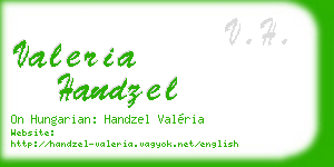 valeria handzel business card
